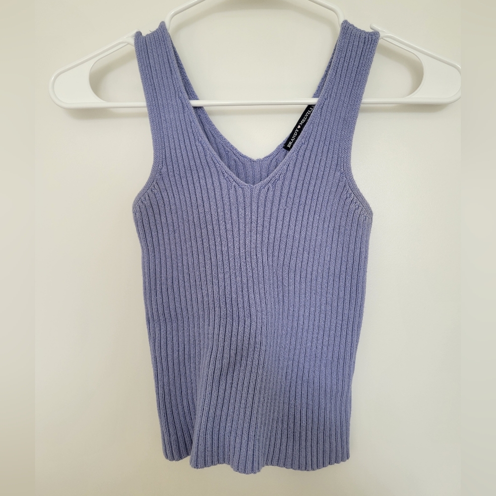 Periwinkle Ribbed Tank Top